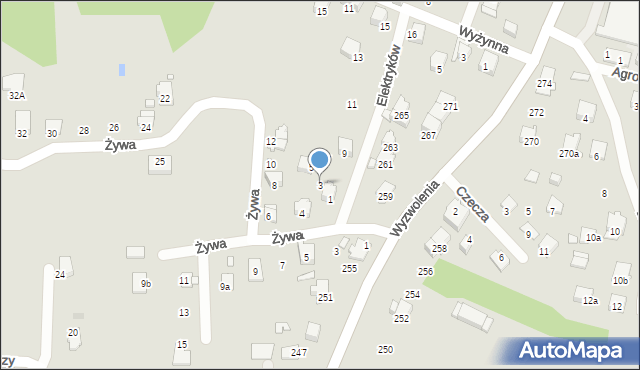 Bielsko-Biała, Elektryków, 3, mapa Bielsko-Białej