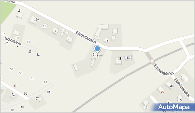 Borkowo, Elżbietańska, 3, mapa Borkowo