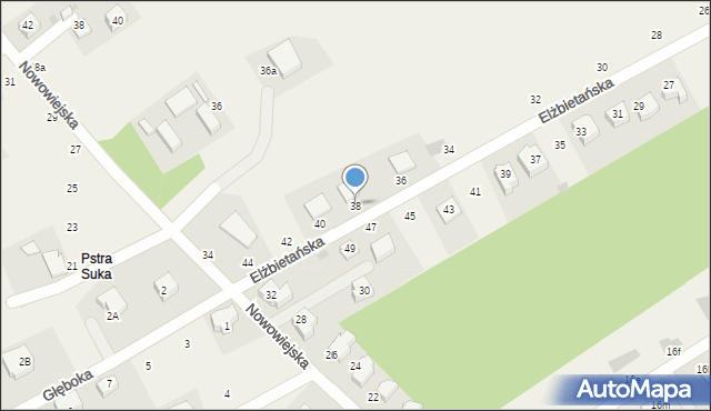 Borkowo, Elżbietańska, 38, mapa Borkowo