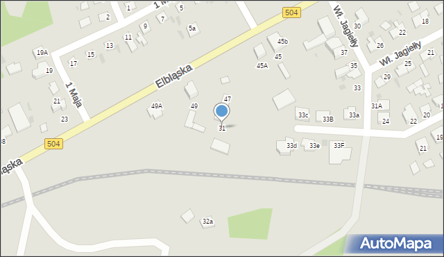 Braniewo, Elbląska, 31, mapa Braniewo