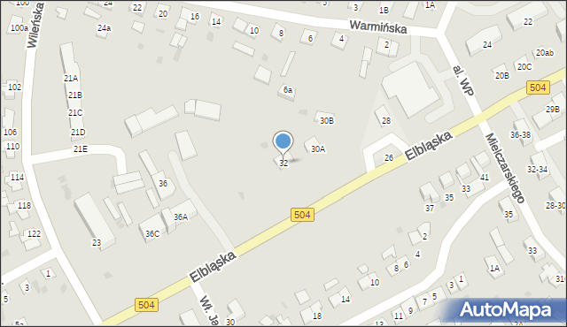 Braniewo, Elbląska, 32, mapa Braniewo