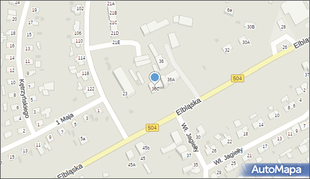 Braniewo, Elbląska, 36C, mapa Braniewo