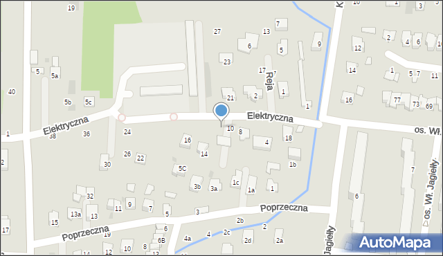 Brzesko, Elektryczna, 12, mapa Brzesko