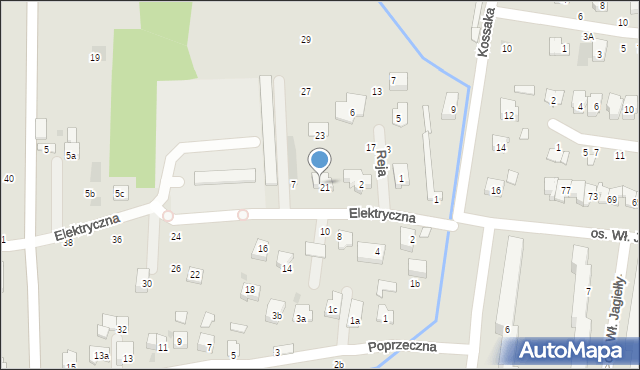 Brzesko, Elektryczna, 5, mapa Brzesko