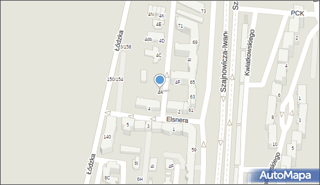 Częstochowa, Elsnera Janusza Witolda, prof., 4A, mapa Częstochowy