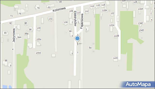 Częstochowa, Elektryków, 5, mapa Częstochowy