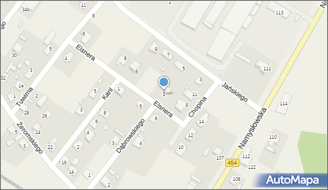 Dobrzeń Wielki, Elsnera Józefa, 2, mapa Dobrzeń Wielki