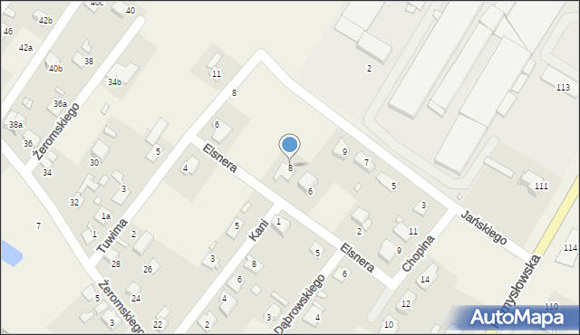 Dobrzeń Wielki, Elsnera Józefa, 8, mapa Dobrzeń Wielki