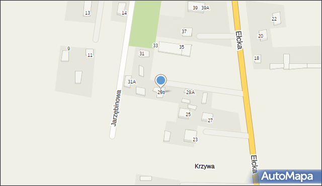 Dobrzyniewo Duże, Ełcka, 29b, mapa Dobrzyniewo Duże