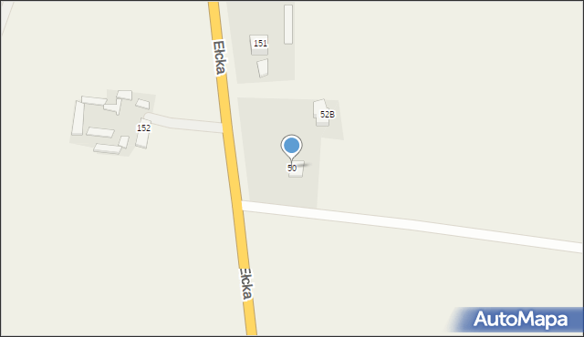 Dobrzyniewo Duże, Ełcka, 50, mapa Dobrzyniewo Duże