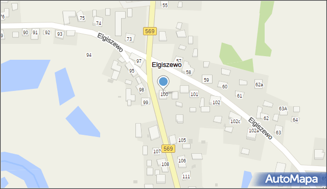 Elgiszewo, Elgiszewo, 100, mapa Elgiszewo