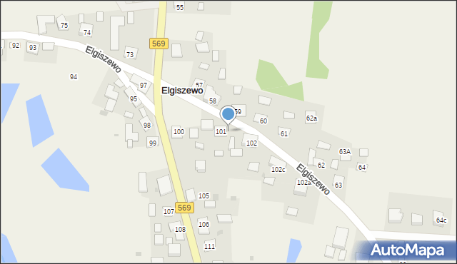 Elgiszewo, Elgiszewo, 102b, mapa Elgiszewo