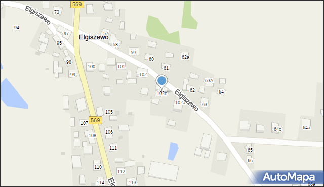 Elgiszewo, Elgiszewo, 102d, mapa Elgiszewo