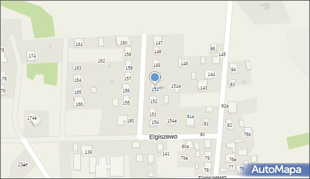 Elgiszewo, Elgiszewo, 151, mapa Elgiszewo