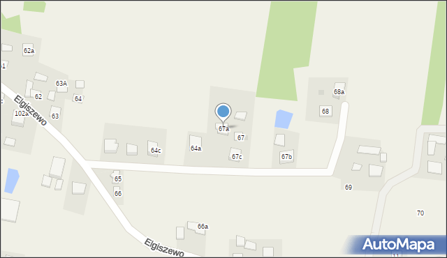 Elgiszewo, Elgiszewo, 67a, mapa Elgiszewo