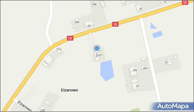 Elzanowo, Elzanowo, 27, mapa Elzanowo