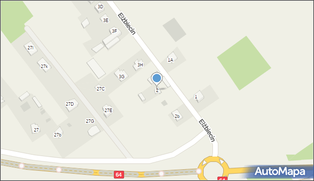 Elżbiecin, Elżbiecin, 2, mapa Elżbiecin