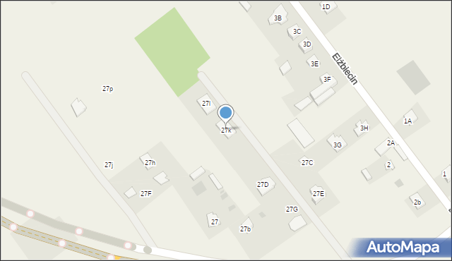 Elżbiecin, Elżbiecin, 27k, mapa Elżbiecin