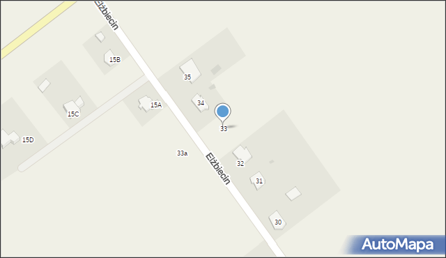 Elżbiecin, Elżbiecin, 33, mapa Elżbiecin