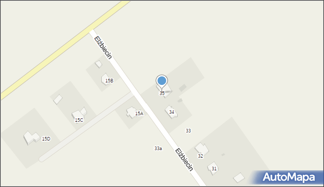 Elżbiecin, Elżbiecin, 35, mapa Elżbiecin
