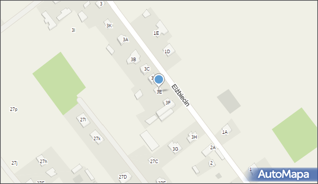 Elżbiecin, Elżbiecin, 3E, mapa Elżbiecin