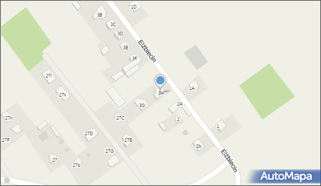 Elżbiecin, Elżbiecin, 3H, mapa Elżbiecin