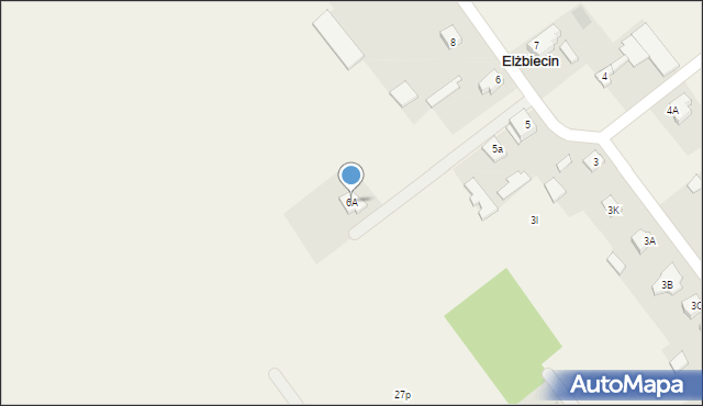 Elżbiecin, Elżbiecin, 6A, mapa Elżbiecin