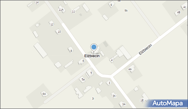 Elżbiecin, Elżbiecin, 7A, mapa Elżbiecin