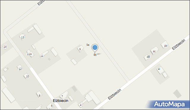 Elżbiecin, Elżbiecin, 9b, mapa Elżbiecin