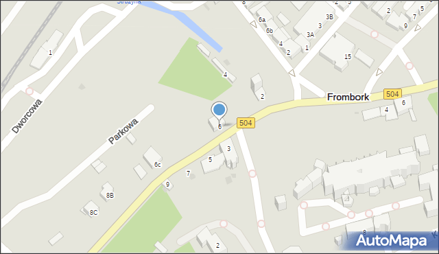 Frombork, Elbląska, 6, mapa Frombork