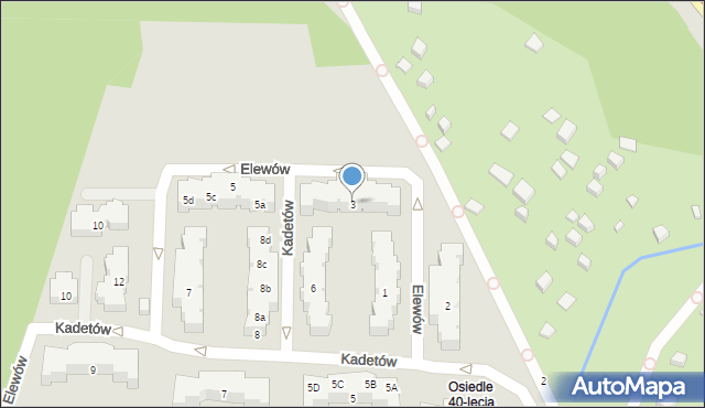 Gdańsk, Elewów, 3, mapa Gdańska