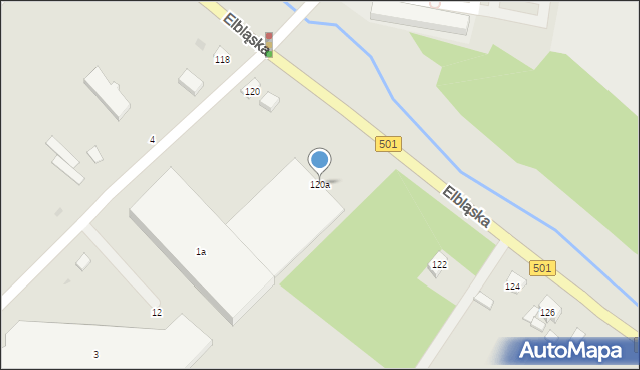 Gdańsk, Elbląska, 120a, mapa Gdańska