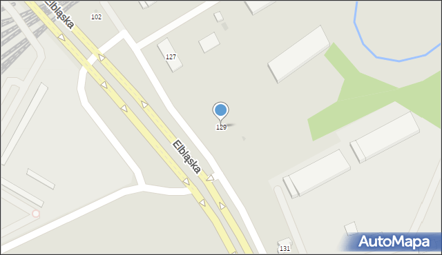 Gdańsk, Elbląska, 129, mapa Gdańska