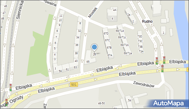 Gdańsk, Elbląska, 26, mapa Gdańska