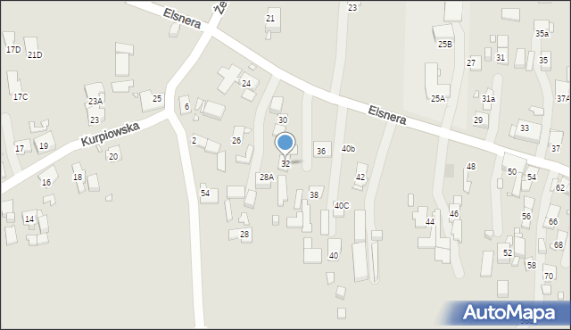 Gliwice, Elsnera Józefa, 32, mapa Gliwic