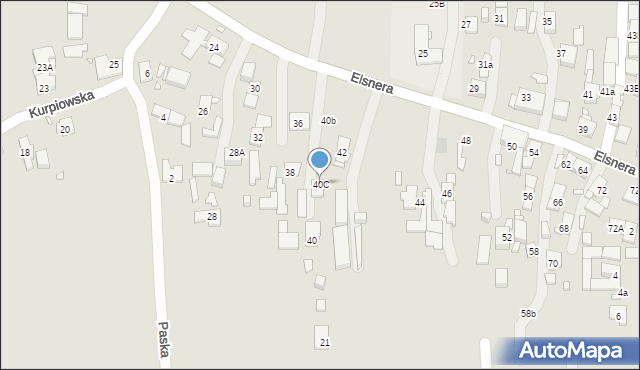 Gliwice, Elsnera Józefa, 40C, mapa Gliwic