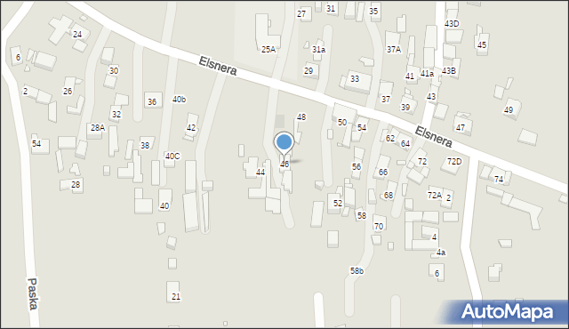 Gliwice, Elsnera Józefa, 46, mapa Gliwic