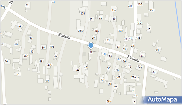 Gliwice, Elsnera Józefa, 48, mapa Gliwic