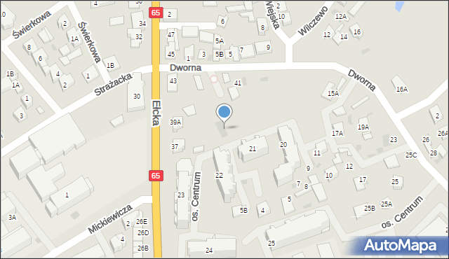 Grajewo, Ełcka, 39b, mapa Grajewo