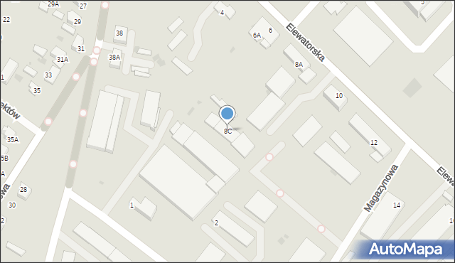 Grajewo, Elewatorska, 8C, mapa Grajewo
