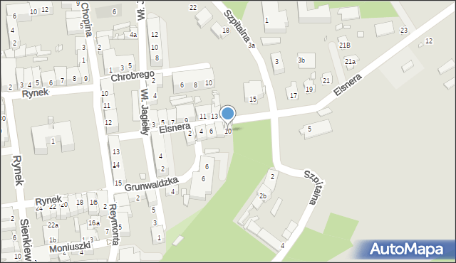 Grodków, Elsnera Józefa, 10, mapa Grodków