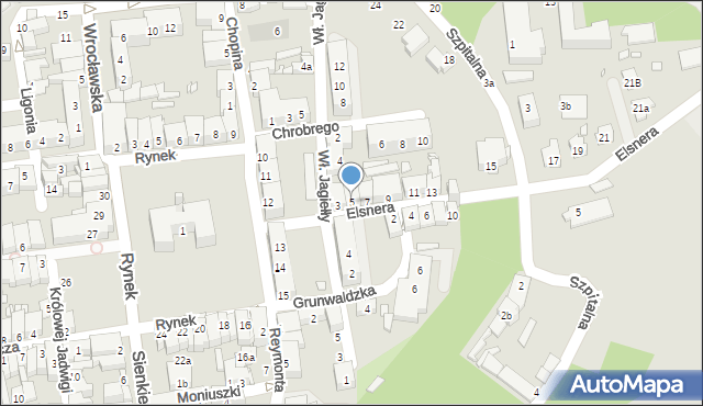 Grodków, Elsnera Józefa, 5, mapa Grodków