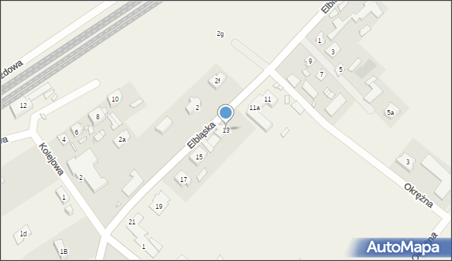 Gronowo Elbląskie, Elbląska, 13, mapa Gronowo Elbląskie