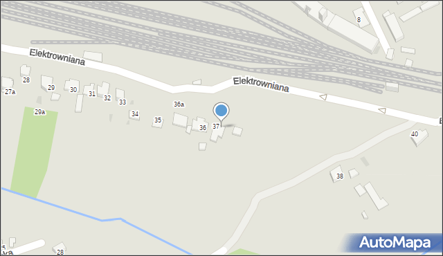 Jarosław, Elektrowniana, 37a, mapa Jarosławia