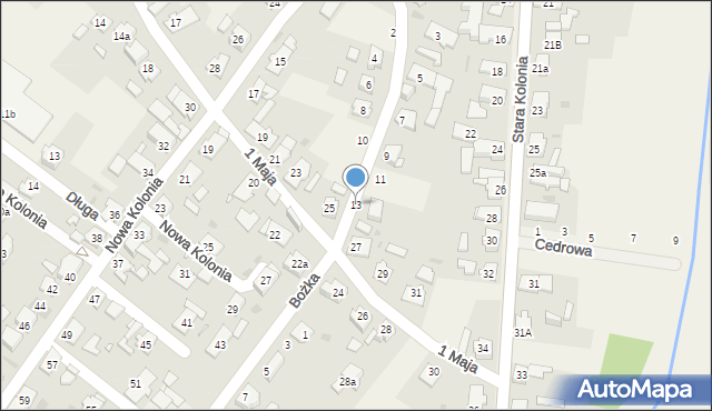 Jemielnica, Elsnera Józefa, 13, mapa Jemielnica