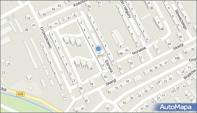 Kędzierzyn-Koźle, Elsnera Józefa, 10, mapa Kędzierzyna-Koźle