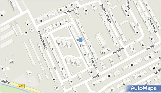 Kędzierzyn-Koźle, Elsnera Józefa, 8, mapa Kędzierzyna-Koźle