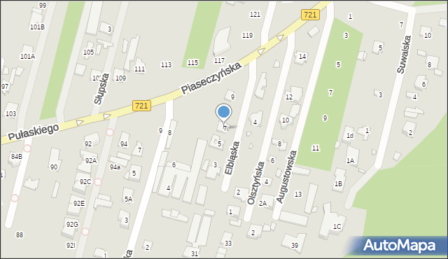 Konstancin-Jeziorna, Elbląska, 7, mapa Konstancin-Jeziorna