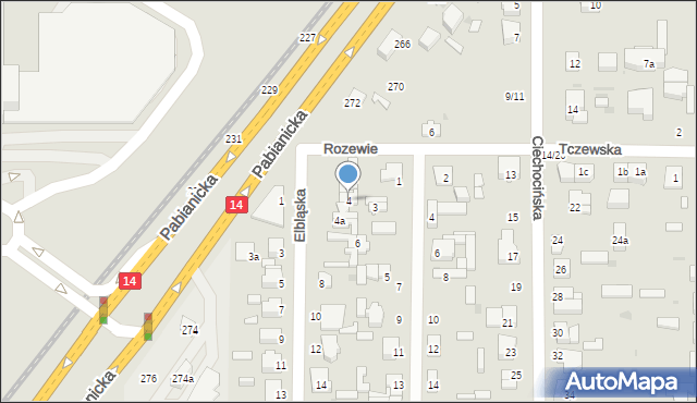 Łódź, Elbląska, 4, mapa Łodzi