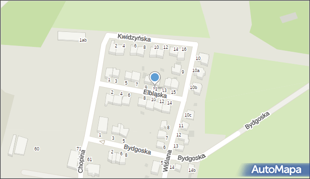 Malbork, Elbląska, 11, mapa Malborka